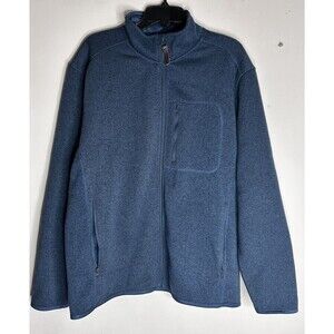 Orton Brothers Men's‎ Blue Lightweight Sweater Fleece Jacket Size Large